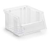 Stacking Poly Bin with Open Front, Cristal Clear, 7.55 x 5.86 x 4.13", Case of 45 Bins redirect to product page